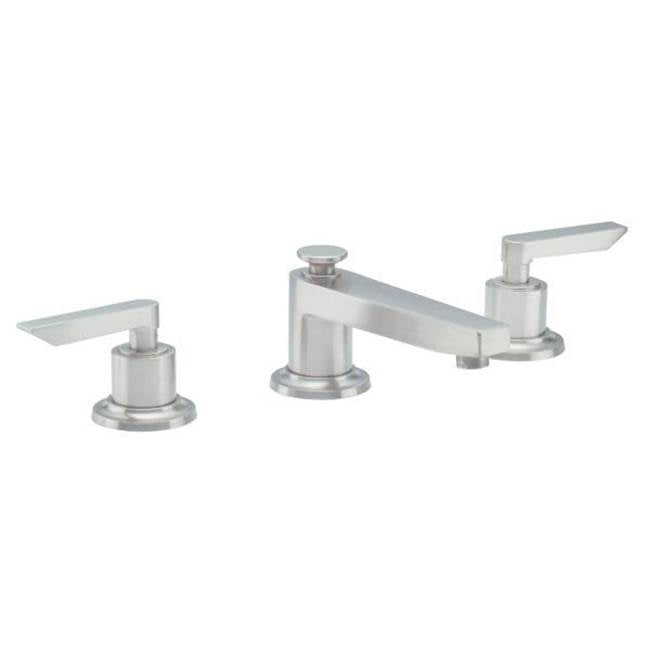 California Faucets - 8'' Widespread Lavatory Faucet with Completely Finished ZeroDrain - Satin Nickel