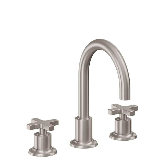 California Faucets - 8'' Widespread Lavatory Faucet with Completely Finished ZeroDrain - Gloss White