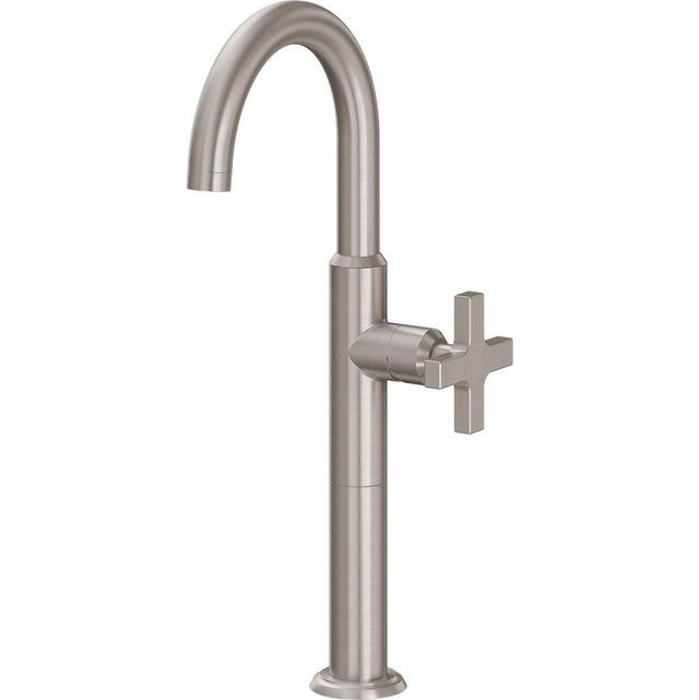 California Faucets - Single Hole Lavatory/Bar/Prep Faucet - High Spout - Gloss White
