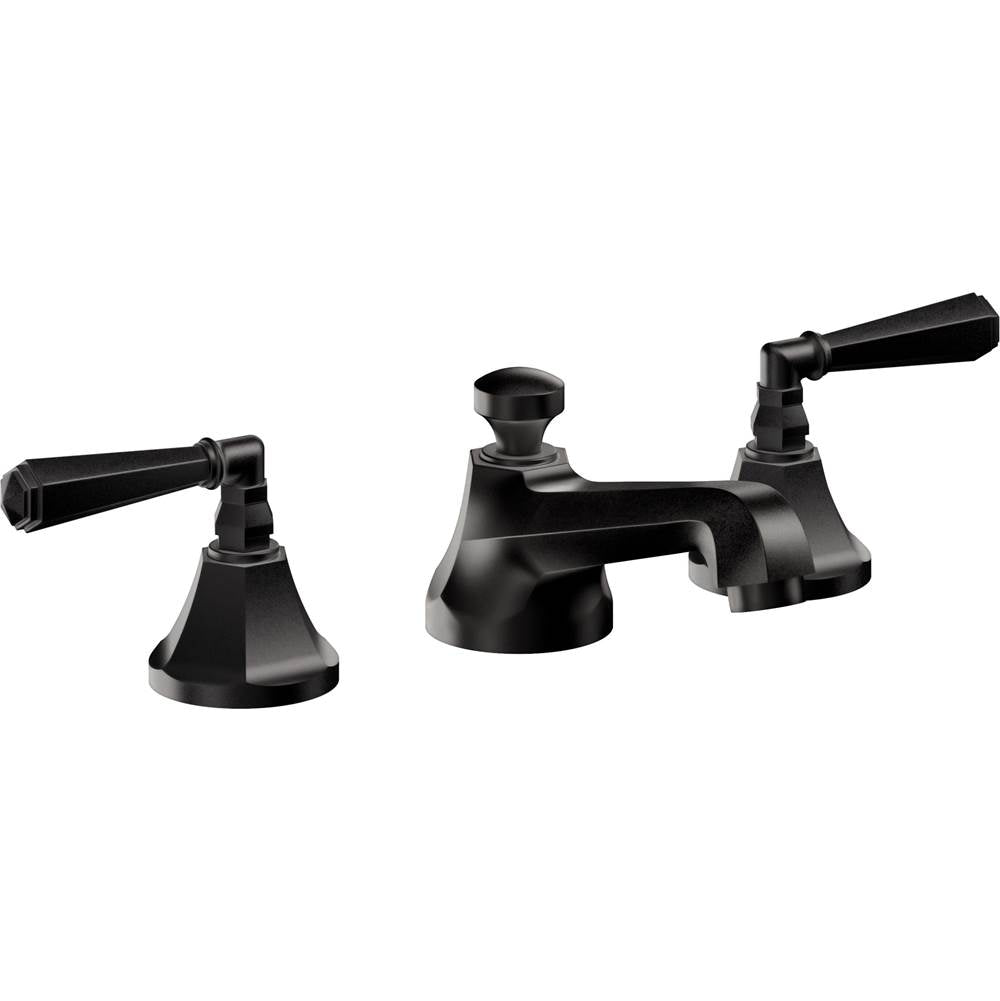 California Faucets - 8'' Widespread Lavatory Faucet with Completely Finished ZeroDrain - Matte Black