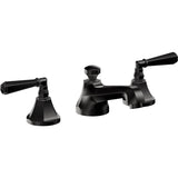 California Faucets - 8'' Widespread Lavatory Faucet with Completely Finished ZeroDrain - Matte Black