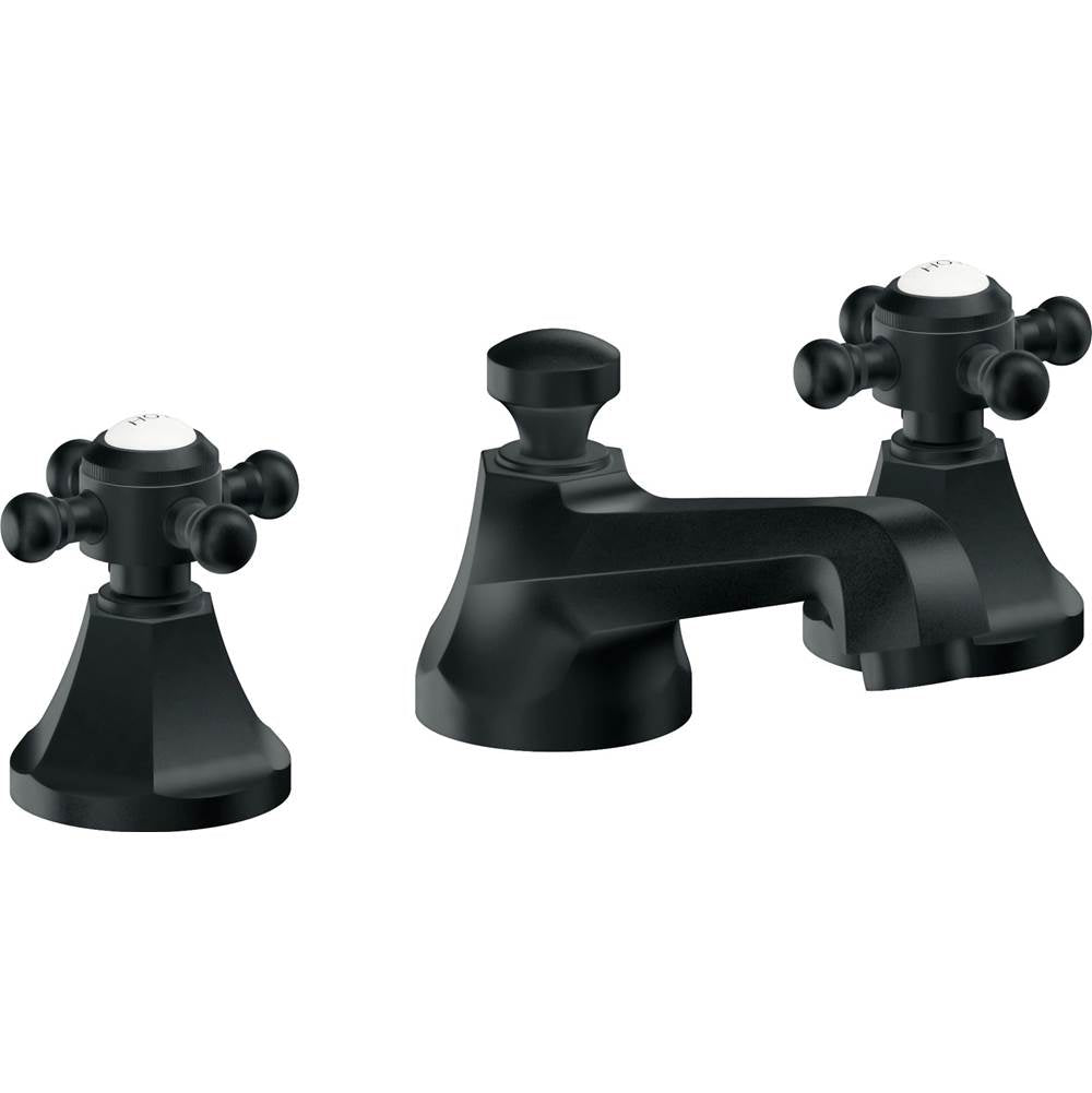 California Faucets - 8'' Widespread Lavatory Faucet with Completely Finished ZeroDrain - Carbon Pvd