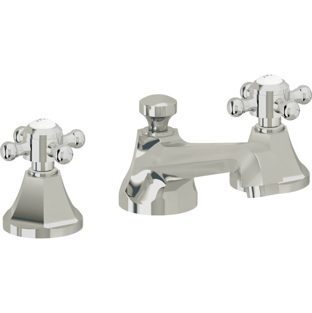 California Faucets - 8'' Widespread Lavatory Faucet with ZeroDrain - Polished Nickel Pvd