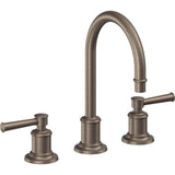 California Faucets - 8'' Widespread Lavatory Faucet with Completely Finished ZeroDrain - Antique Nickel Flat