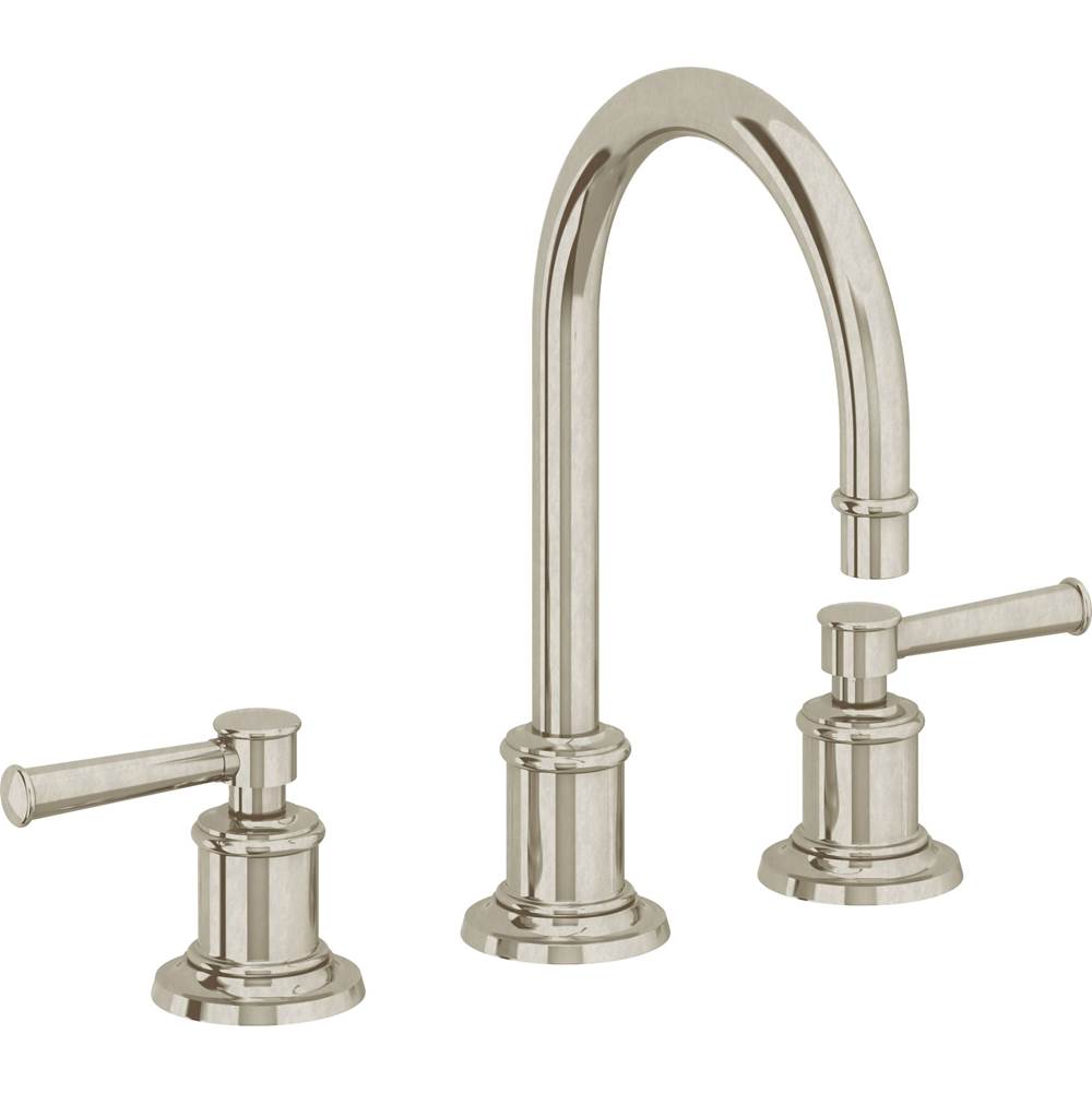 California Faucets - 8'' Widespread Lavatory Faucet with ZeroDrain - Burnished Nickel Uncoated