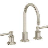 California Faucets - 8'' Widespread Lavatory Faucet with ZeroDrain - Burnished Nickel Uncoated