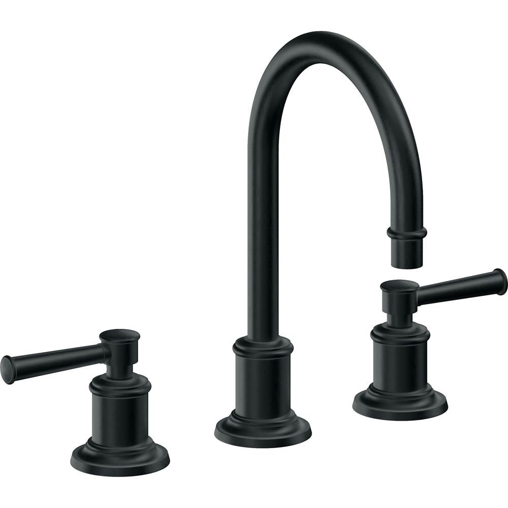 California Faucets - 8'' Widespread Lavatory Faucet with ZeroDrain - Carbon Pvd