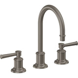 California Faucets - 8'' Widespread Lavatory Faucet with Completely Finished ZeroDrain - Graphite Pvd