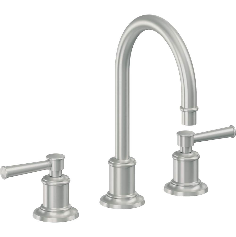 California Faucets - 8'' Widespread Lavatory Faucet with Completely Finished ZeroDrain - Satin Chrome Pvd