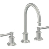California Faucets - 8'' Widespread Lavatory Faucet with Completely Finished ZeroDrain - Satin Chrome Pvd