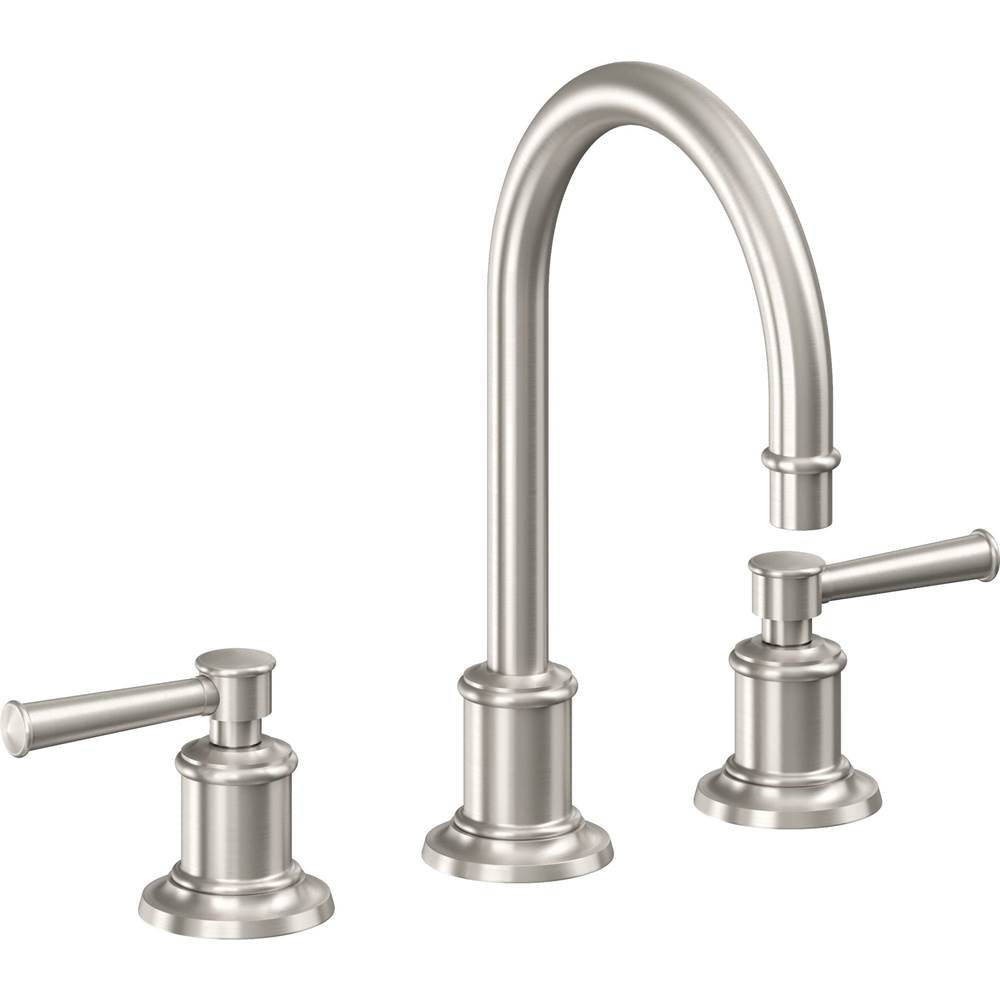 California Faucets - 8'' Widespread Lavatory Faucet with Completely Finished ZeroDrain - Ultra Stainless Steel Pvd