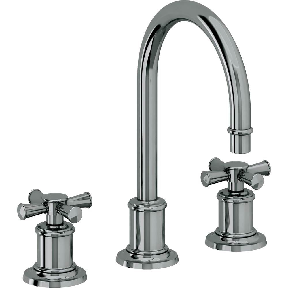 California Faucets - 8'' Widespread Lavatory Faucet with ZeroDrain - Black Nickel Pvd