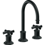 California Faucets - 8'' Widespread Lavatory Faucet with ZeroDrain - Carbon Pvd
