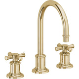 California Faucets - 8'' Widespread Lavatory Faucet - Polished Brass Uncoated