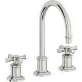 California Faucets - 8'' Widespread Lavatory Faucet with ZeroDrain - Polished Chrome