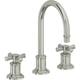 California Faucets - 8'' Widespread Lavatory Faucet with Completely Finished ZeroDrain - Polished Nickel Pvd