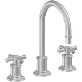 California Faucets - 8'' Widespread Lavatory Faucet with Completely Finished ZeroDrain - Satin Chrome Pvd