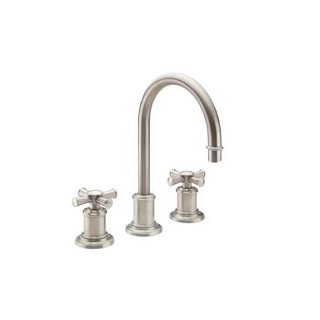 California Faucets - 8'' Widespread Lavatory Faucet with Completely Finished ZeroDrain - Gloss White