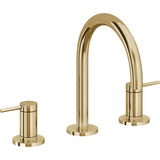 California Faucets - 8'' Widespread Lavatory Faucet with Completely Finished ZeroDrain - French Gold Pvd