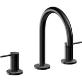 California Faucets - 8'' Widespread Lavatory Faucet with Completely Finished ZeroDrain - Matte Black