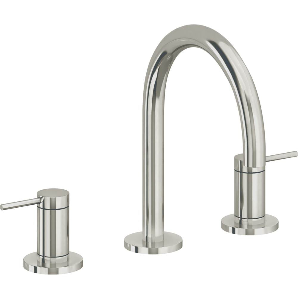 California Faucets - 8'' Widespread Lavatory Faucet with Completely Finished ZeroDrain - Polished Nickel Pvd