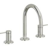 California Faucets - 8'' Widespread Lavatory Faucet with Completely Finished ZeroDrain - Polished Nickel Pvd