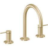 California Faucets - 8'' Widespread Lavatory Faucet with Completely Finished ZeroDrain - Satin Brass Pvd
