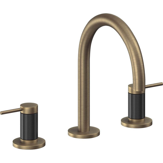 California Faucets - 8'' Widespread Lavatory Faucet with Completely Finished ZeroDrain - Antique Brass Flat