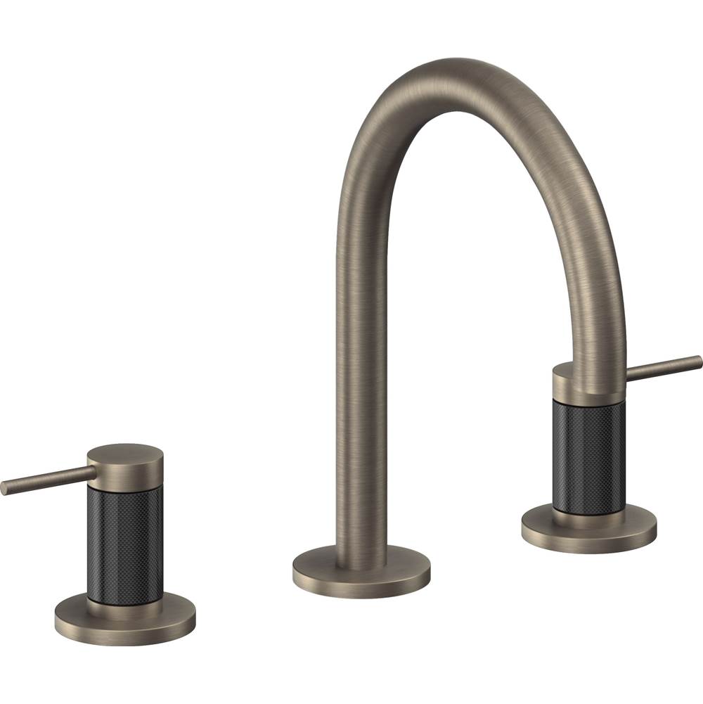 California Faucets - 8'' Widespread Lavatory Faucet with Completely Finished ZeroDrain - Antique Nickel Flat