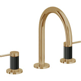 California Faucets - 8'' Widespread Lavatory Faucet with Completely Finished ZeroDrain - Burnished Brass Uncoated