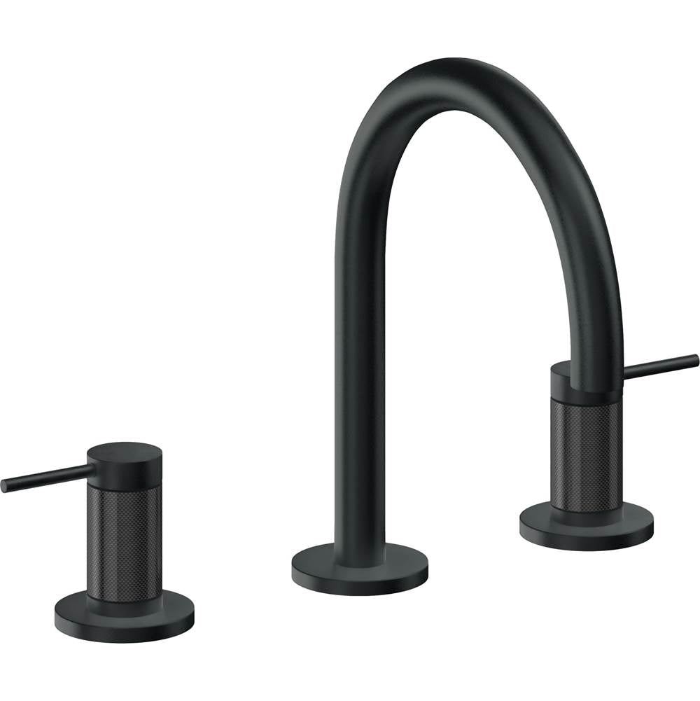 California Faucets - 8'' Widespread Lavatory Faucet with Completely Finished ZeroDrain - Carbon Pvd