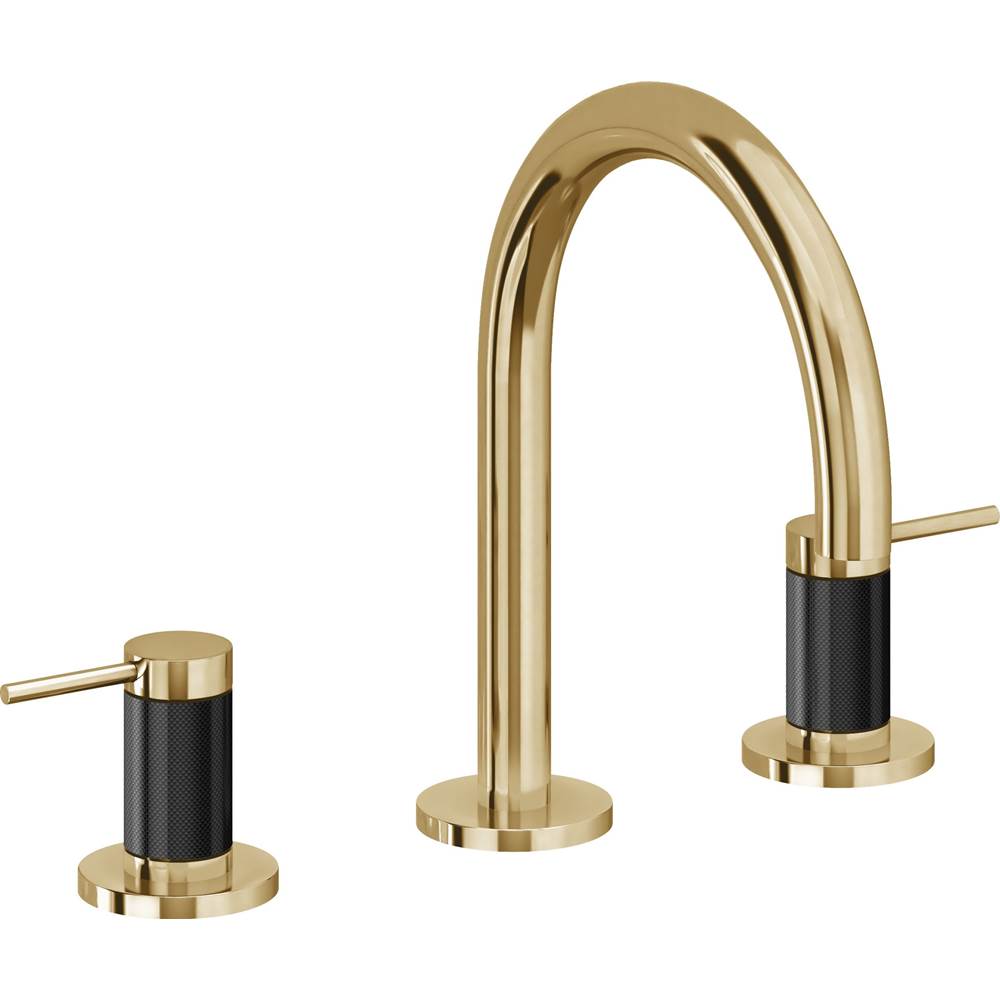 California Faucets - 8'' Widespread Lavatory Faucet with Completely Finished ZeroDrain - French Gold Pvd