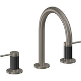 California Faucets - 8'' Widespread Lavatory Faucet with Completely Finished ZeroDrain - Graphite Pvd