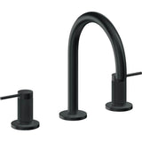 California Faucets - 8'' Widespread Lavatory Faucet with ZeroDrain - Carbon Pvd