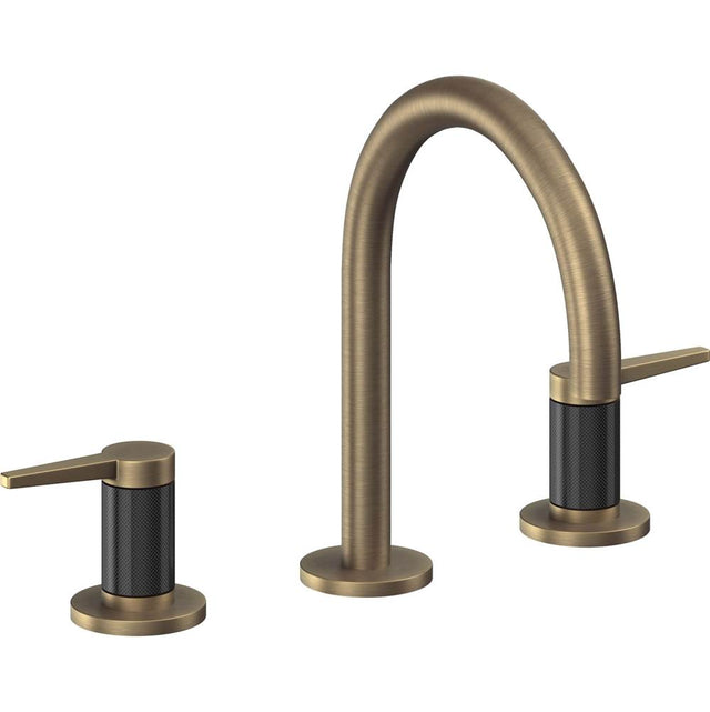 California Faucets - 8'' Widespread Lavatory Faucet with ZeroDrain - Antique Brass Flat