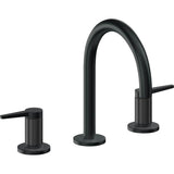 California Faucets - 8'' Widespread Lavatory Faucet with Completely Finished ZeroDrain - Carbon Pvd