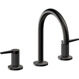California Faucets - 8'' Widespread Lavatory Faucet with Completely Finished ZeroDrain - Matte Black
