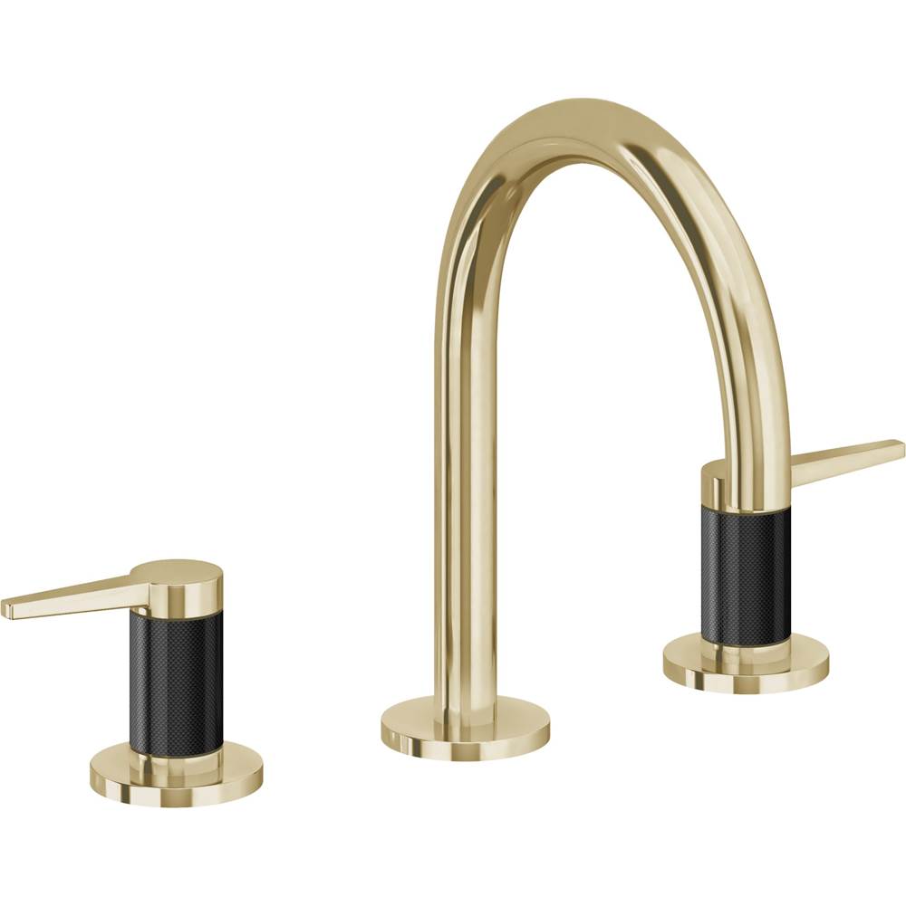 California Faucets - 8'' Widespread Lavatory Faucet with Completely Finished ZeroDrain - Polished Brass Uncoated