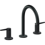 California Faucets - 8'' Widespread Lavatory Faucet with ZeroDrain - Carbon Pvd