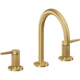 California Faucets - 8'' Widespread Lavatory Faucet with Completely Finished ZeroDrain - Lifetime Satin Gold Pvd
