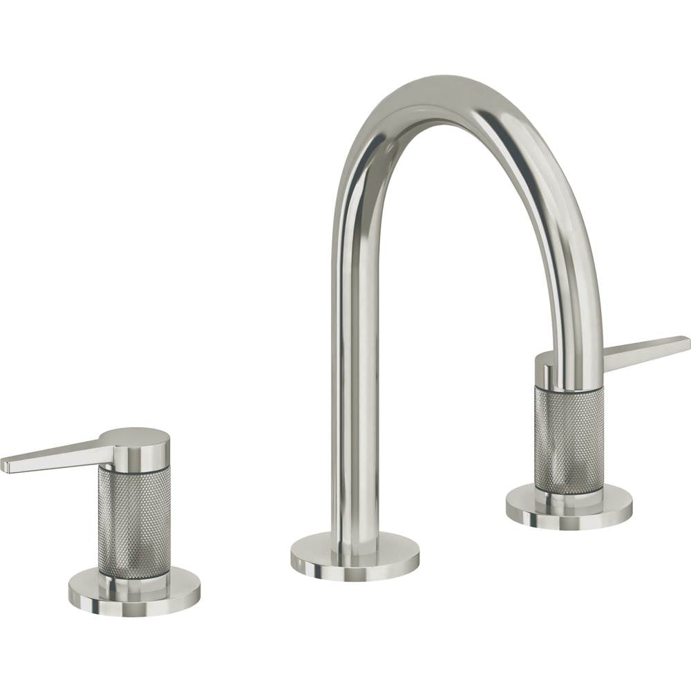 California Faucets - 8'' Widespread Lavatory Faucet with Completely Finished ZeroDrain - Polished Nickel Pvd