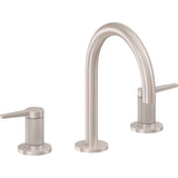 California Faucets - 8'' Widespread Lavatory Faucet with ZeroDrain - Satin Nickel