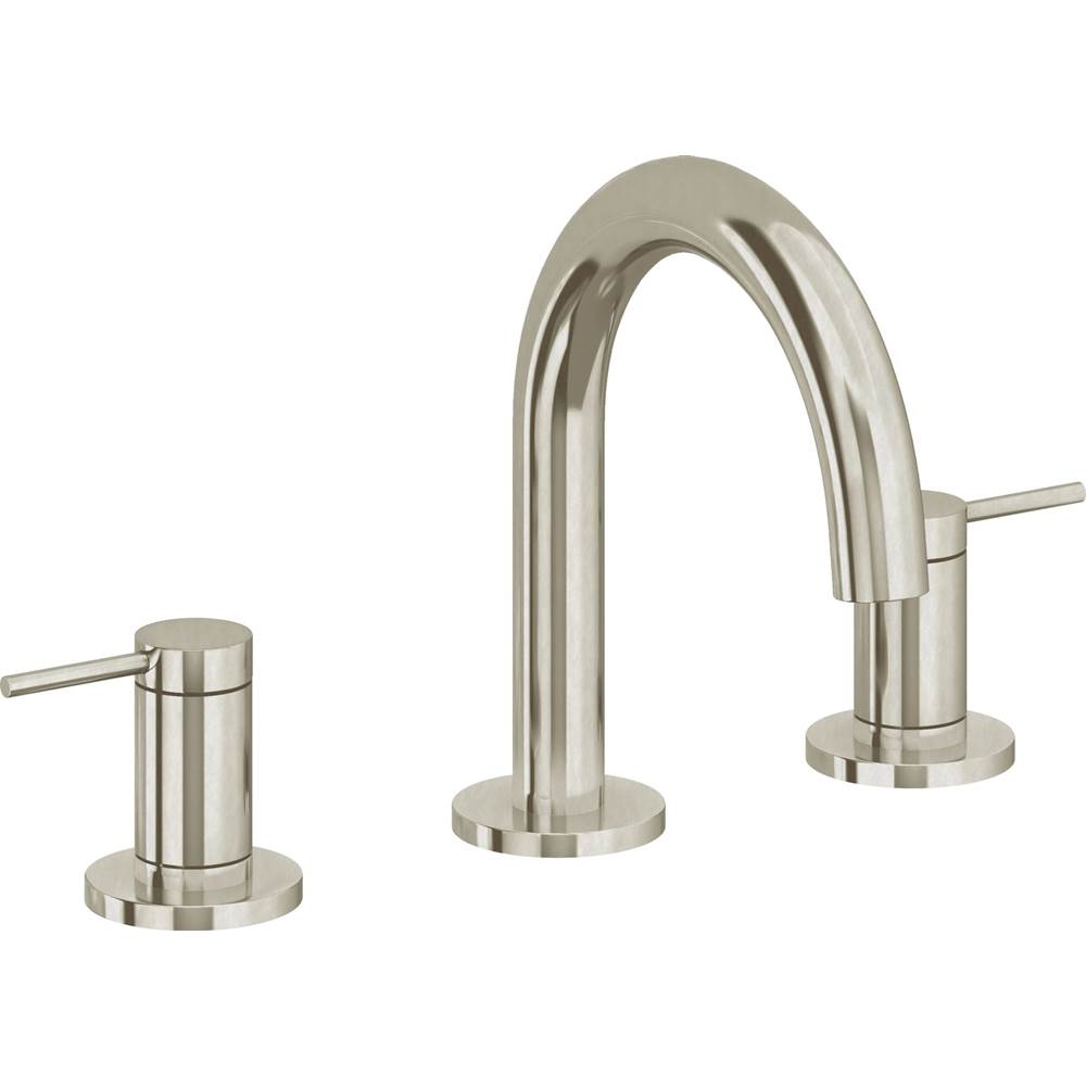 California Faucets - 8'' Widespread Lavatory Faucet with Completely Finished ZeroDrain - Burnished Nickel Uncoated