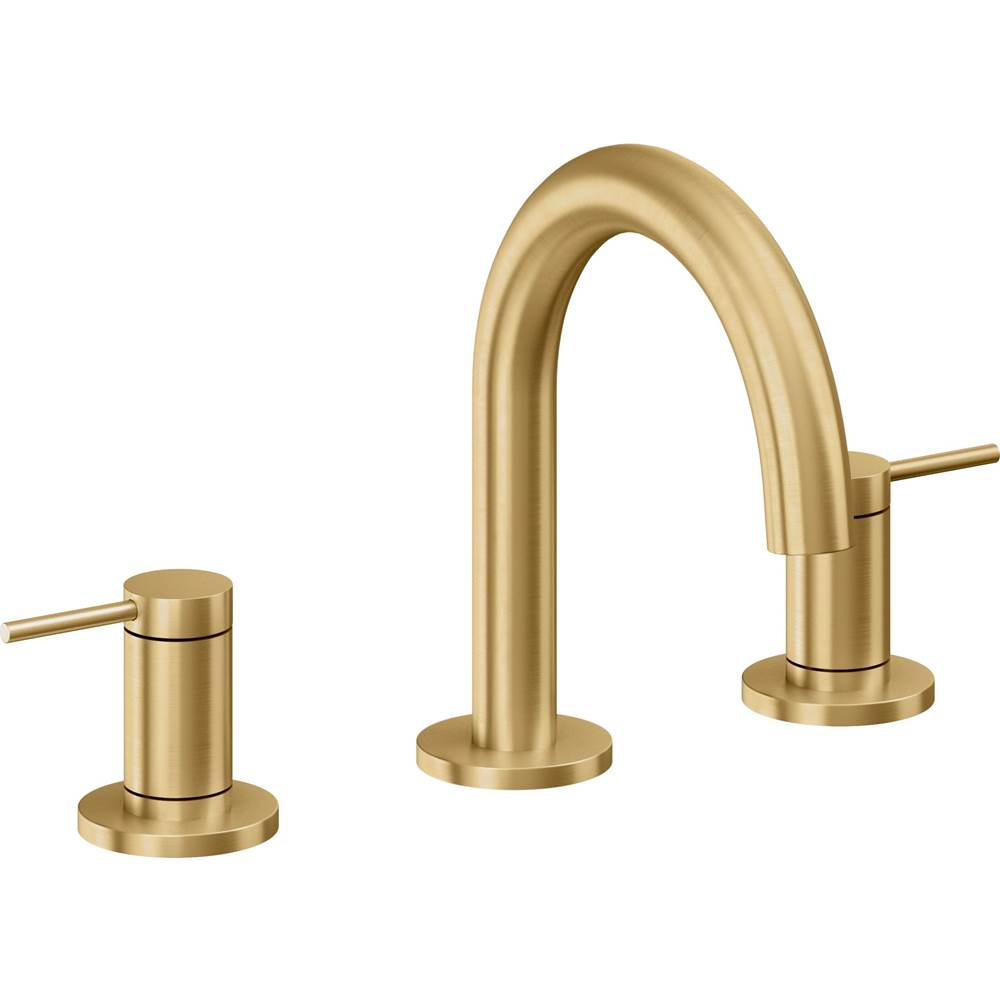 California Faucets - 8'' Widespread Lavatory Faucet with ZeroDrain - Lifetime Satin Gold Pvd