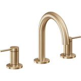 California Faucets - 8'' Widespread Lavatory Faucet with Completely Finished ZeroDrain - Satin Bronze Pvd