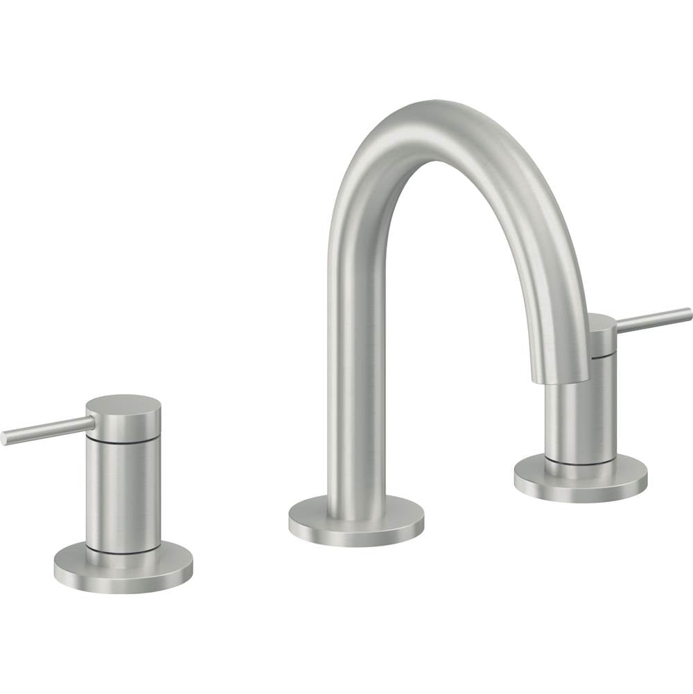 California Faucets - 8'' Widespread Lavatory Faucet with Completely Finished ZeroDrain - Satin Chrome Pvd
