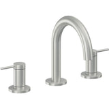 California Faucets - 8'' Widespread Lavatory Faucet with Completely Finished ZeroDrain - Satin Chrome Pvd