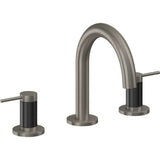 California Faucets - 8'' Widespread Lavatory Faucet with ZeroDrain - Graphite Pvd