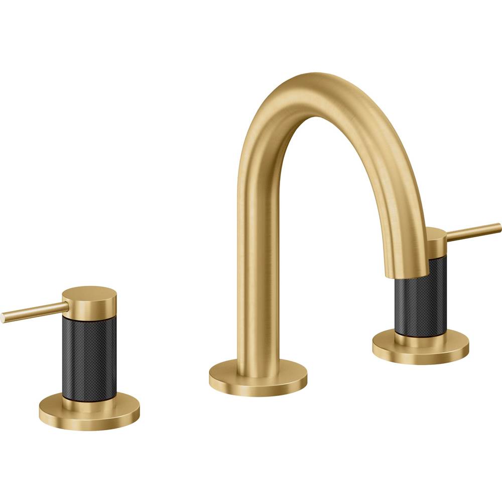 California Faucets - 8'' Widespread Lavatory Faucet with Completely Finished ZeroDrain - Lifetime Satin Gold Pvd
