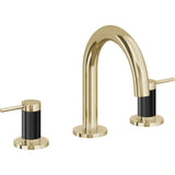 California Faucets - 8'' Widespread Lavatory Faucet with Completely Finished ZeroDrain - Polished Brass Uncoated